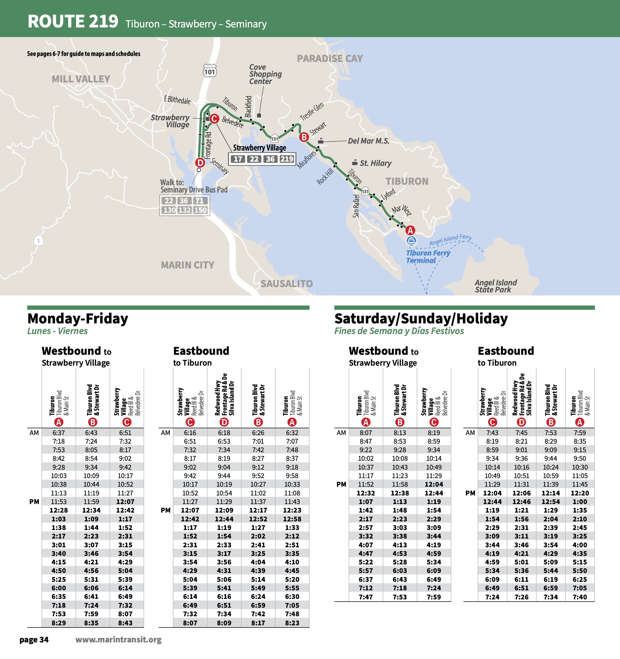 Route 219 New Map and Schedule